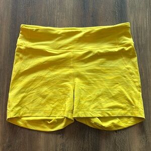 Outdoor voices yellow bike short L